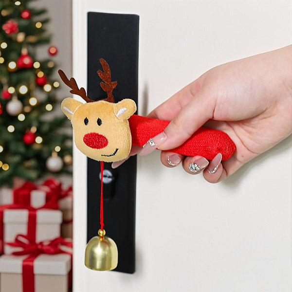 Door Handle Christmas Ornament Santa Claus Doorhandle Covers Xmas Gifts For Family Festives Accessories Christmas Decoration